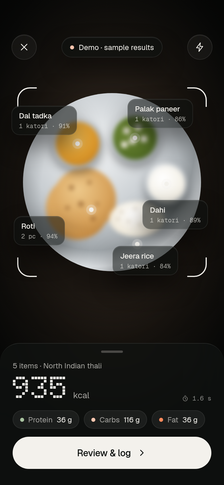 Scanning a thali with Gemini Vision